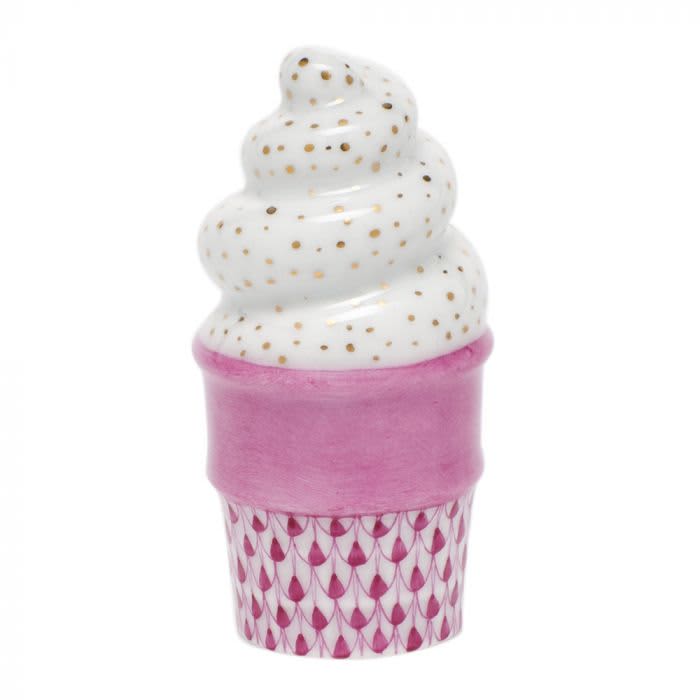 HD Figurine – Ice Cream Cone – Pink - Peddler Interiors & Gifts