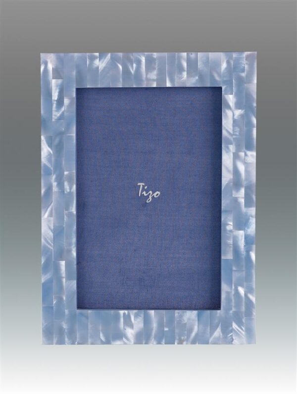 TZD Mother of Pearl Frame - Blue - 4x6