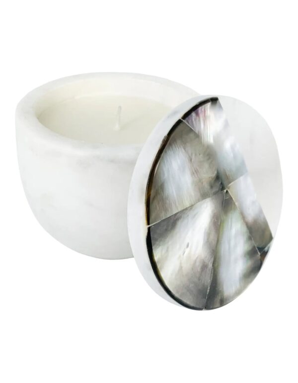 AYH Marble & Gray MoP Candle - Large - Lavender