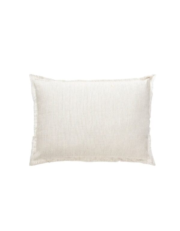 AYH Natural Beige & White Stripe Linen Pillow (filler incl) 14x20