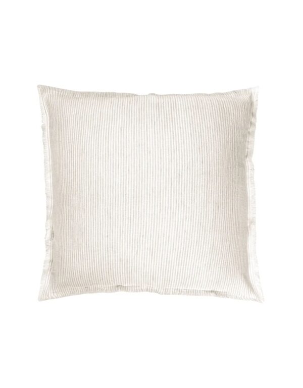 AYH Natural Beige & White Stripe Linen Pillow (filler incl) 20x20