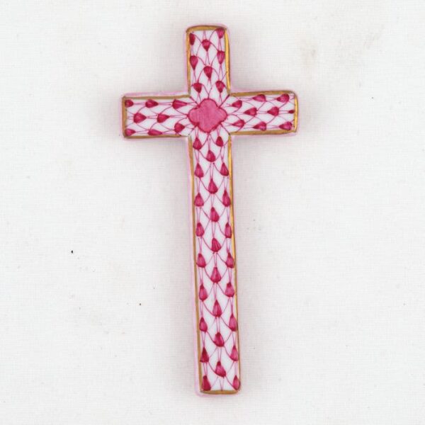 HND Figurine - Miniature Cross - Raspberry