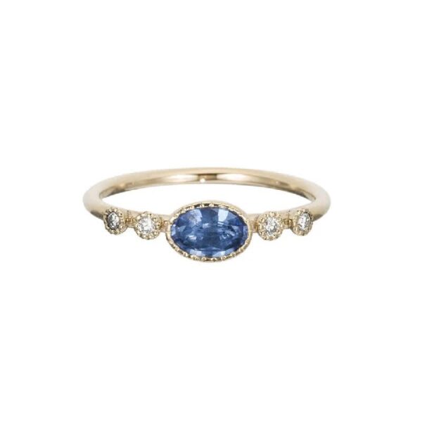 JKD R - Ceylon Sapphire Dew Ring; 14kt YG; 7