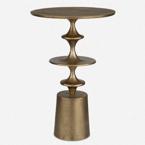 UTM Flight Brass Finish Accent Table 16 W X 24 H X 16 D