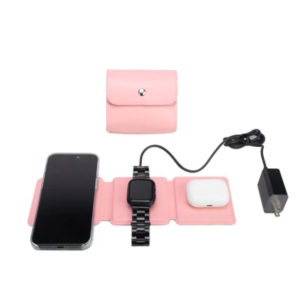 BRC Ellis 3-in-1 Fast Charging Folding Pad - Pink - Image 2