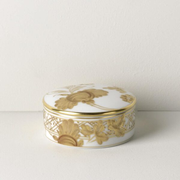 GNO Tesori Collection - Small Round Trinket Box 3.2" - Aurum